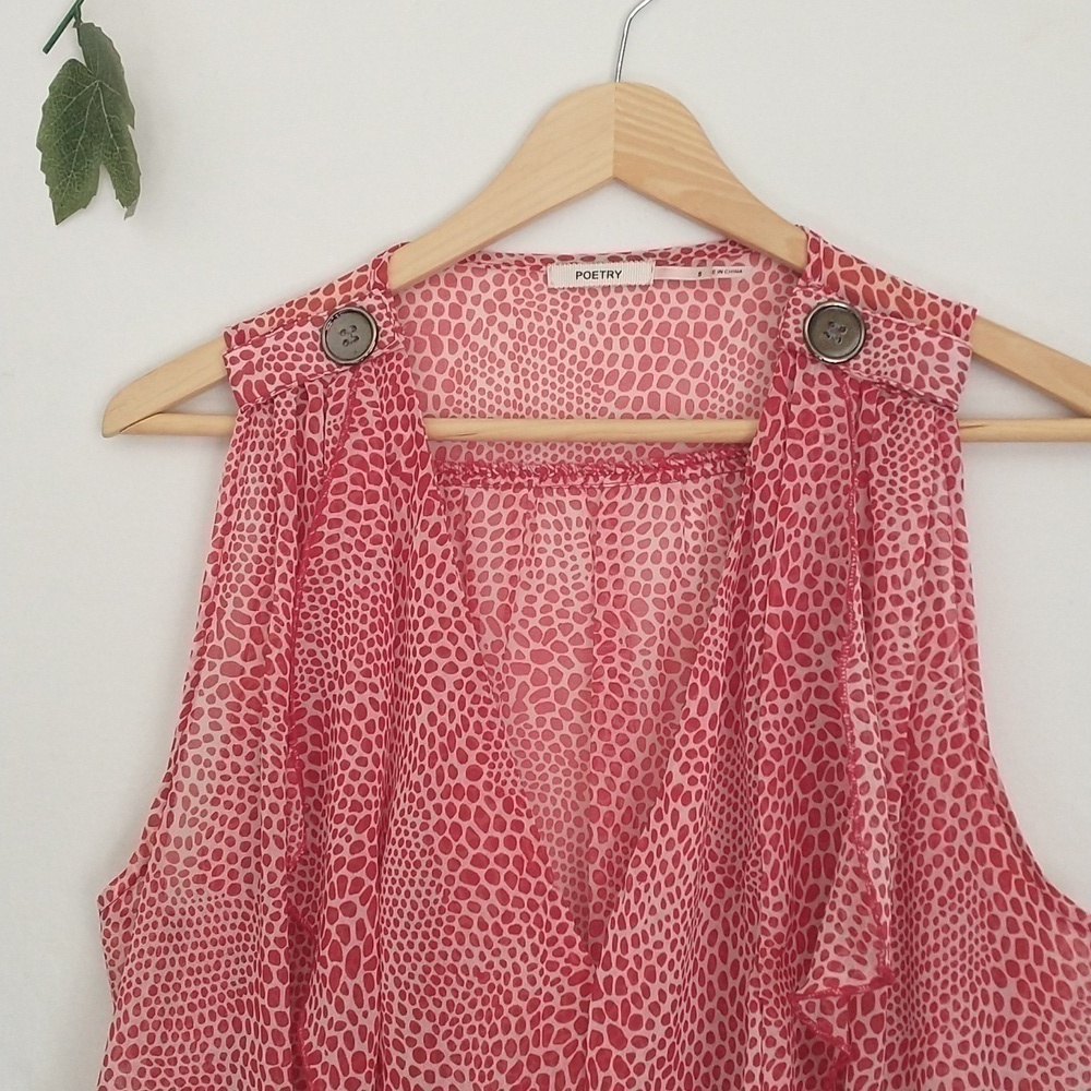 Poetry Fairycore Cottagecore 90's Blouse Tank Top Size Small - Picture 7 of 9